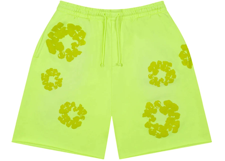 Short de survêtement Denim Tears Mono Cotton Wreath Vert fluo