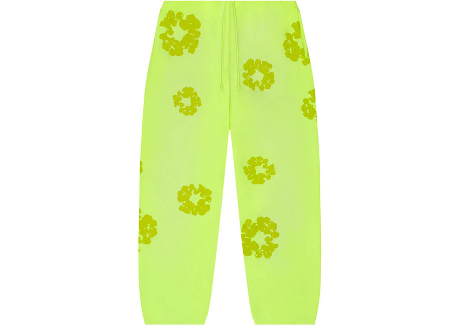 Pantalon de survêtement Denim Tears Mono Cotton Wreath Vert fluo