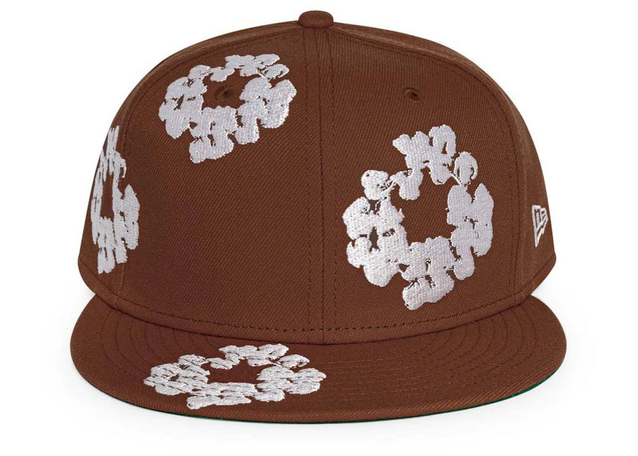 Casquette New Era Cotton Wreath 59/50 marron « Denim Tears »
