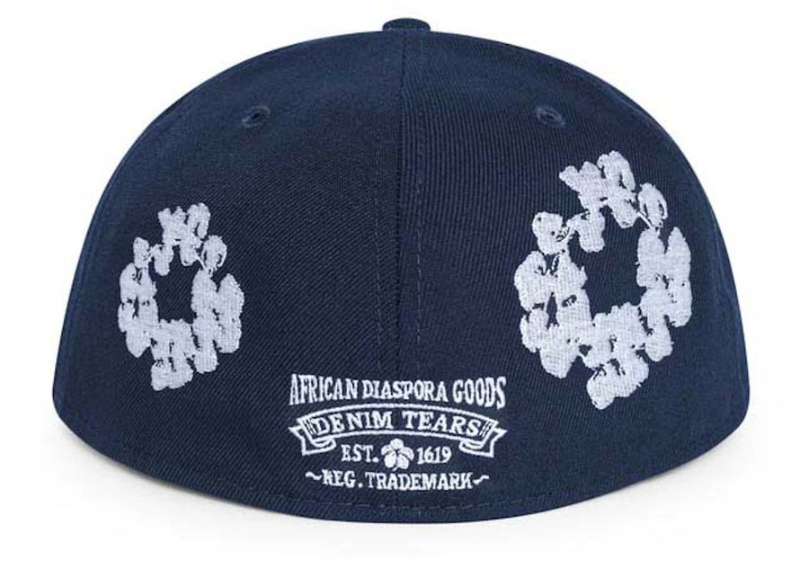 Casquette New Era Cotton Wreath 59/50 bleu marine « Denim Tears »