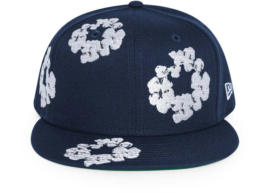 Casquette New Era Cotton Wreath 59/50 bleu marine « Denim Tears »
