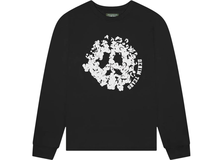 T-shirt à manches longues noir Denim Tears Peace Wreath Wreat