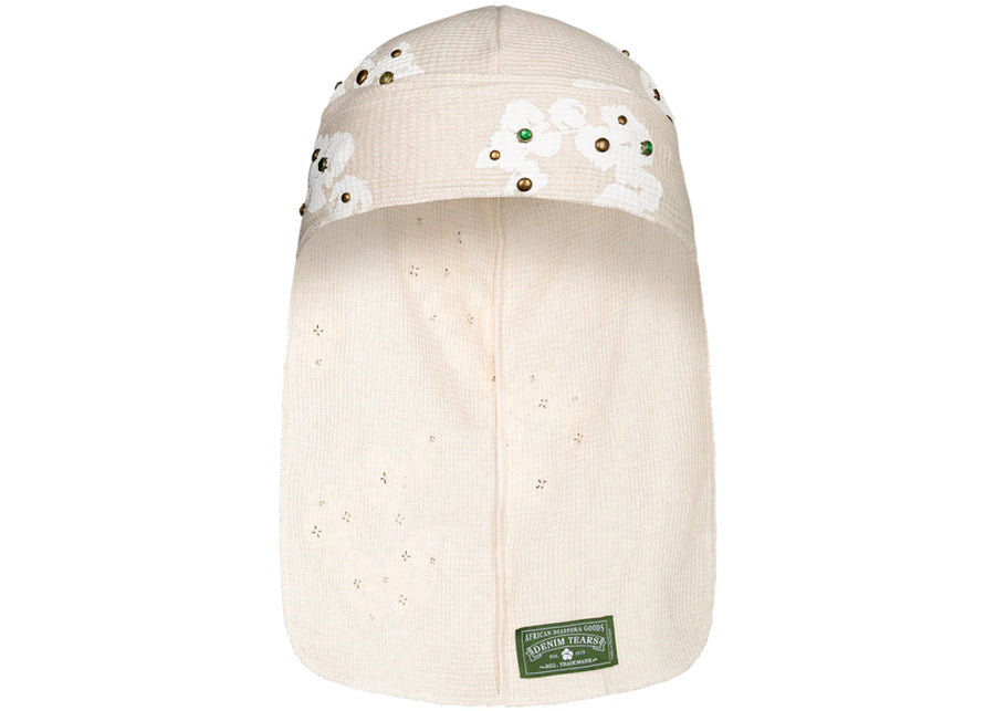 Denim Tears Rhinestone Cotton Wreath Durag Oatmeal