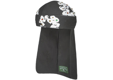 Denim Tears Rhinestone Cotton Wreath Durag Vintage Black