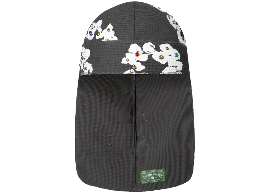 Denim Tears Rhinestone Cotton Wreath Durag Vintage Black