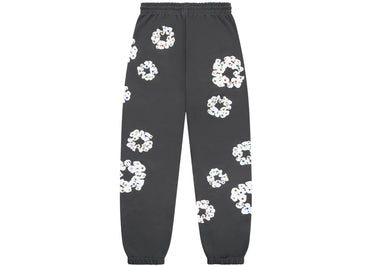 Denim Tears Rhinestone Cotton Wreath Sweatpants Vintage Black