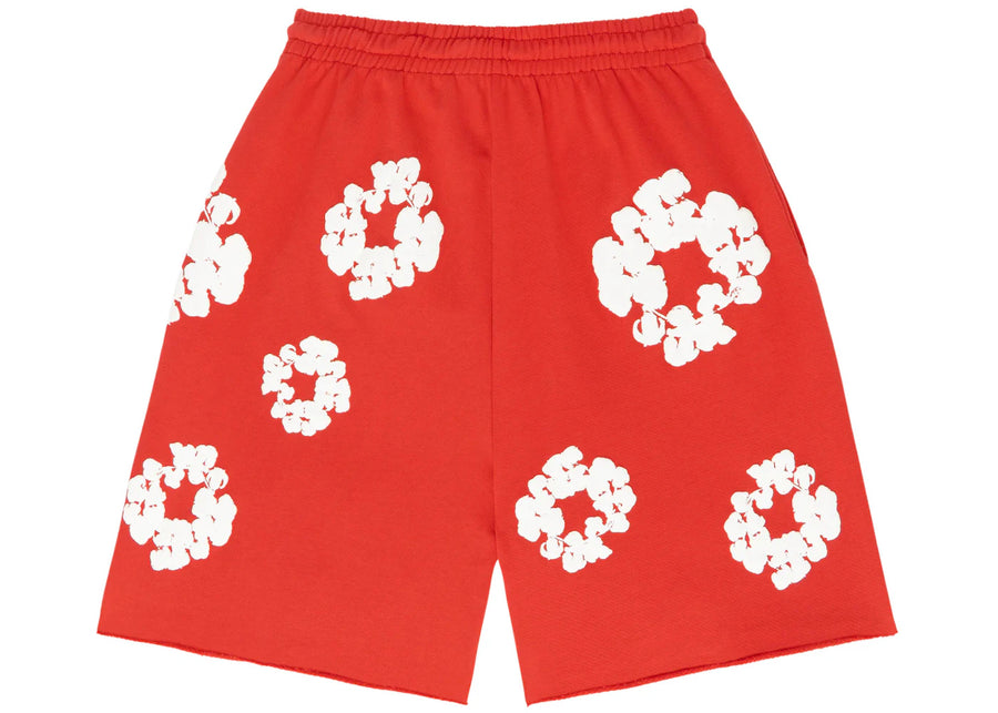 Denim Tears The Cotton Wreath Shorts Red
