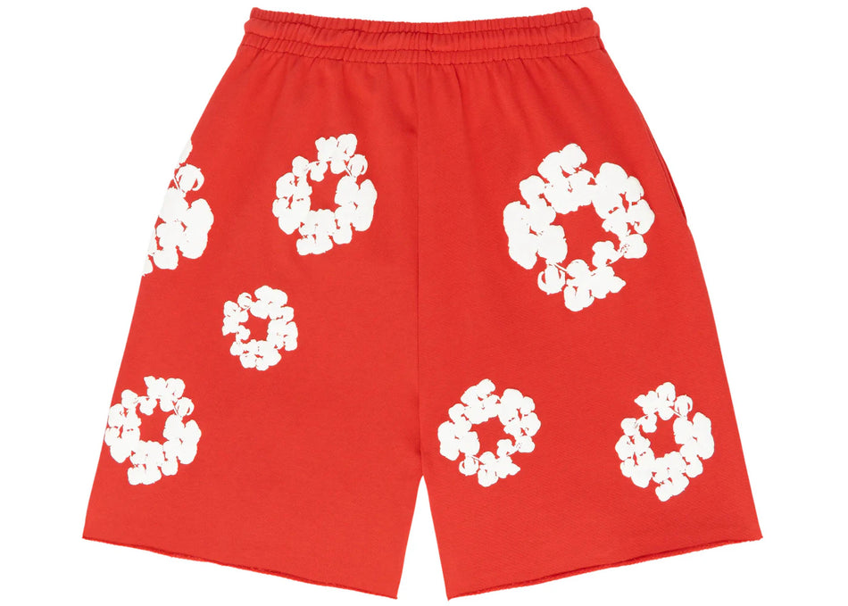 Denim Tears The Cotton Wreath Shorts Red