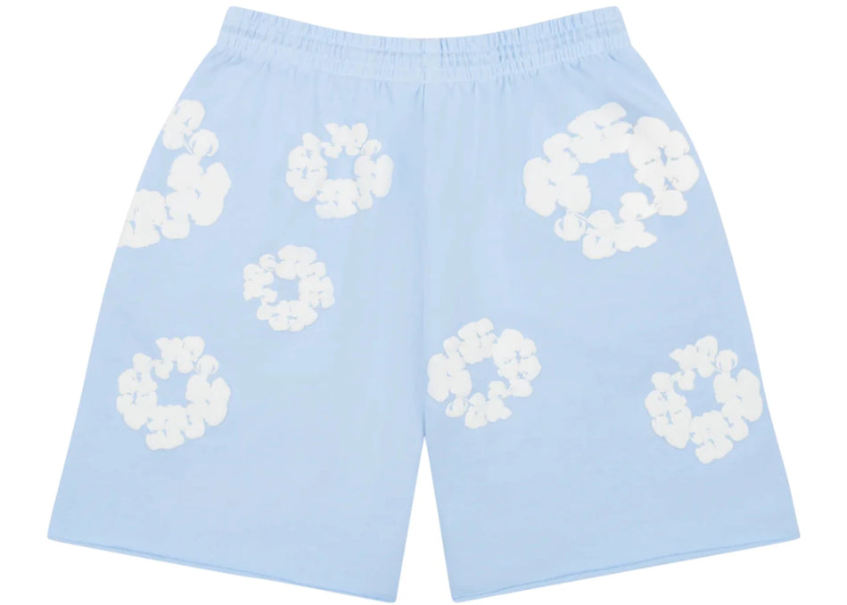 Denim Tears The Cotton Wreath Sweatshorts Powder Blue