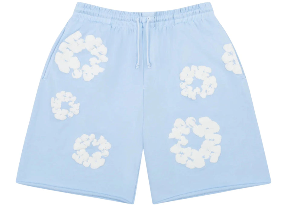 Denim Tears The Cotton Wreath Sweatshorts Powder Blue
