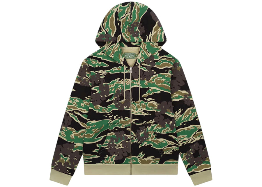 Denim Tears The Cotton Wreath Zip Sweatshirt Vert Camouflage