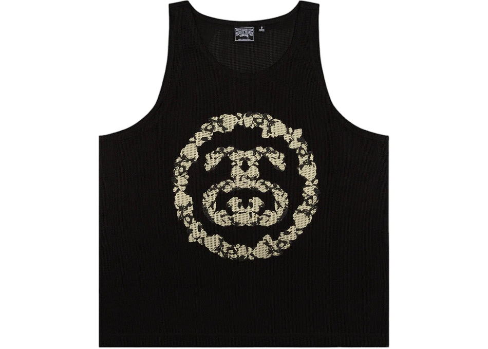 Denim Tears x Stussy Double S Wreath Gym Tank Black