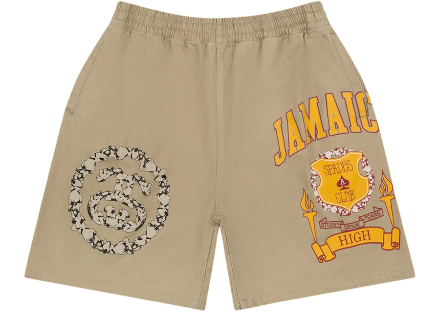 Denim Tears x Stussy Jamaica High Khaki Short marron