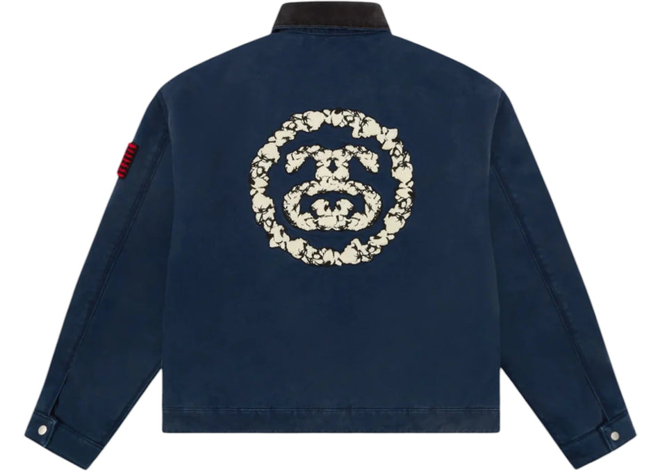 Denim Tears x Stussy Never Renege Canvas Work Jacket Navy/Black