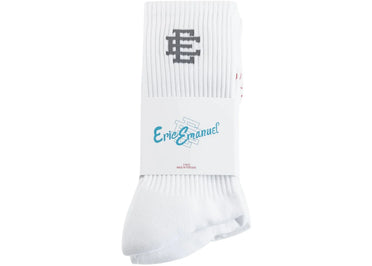 Eric Emanuel Crew Socks (3 Pair) White/Grey