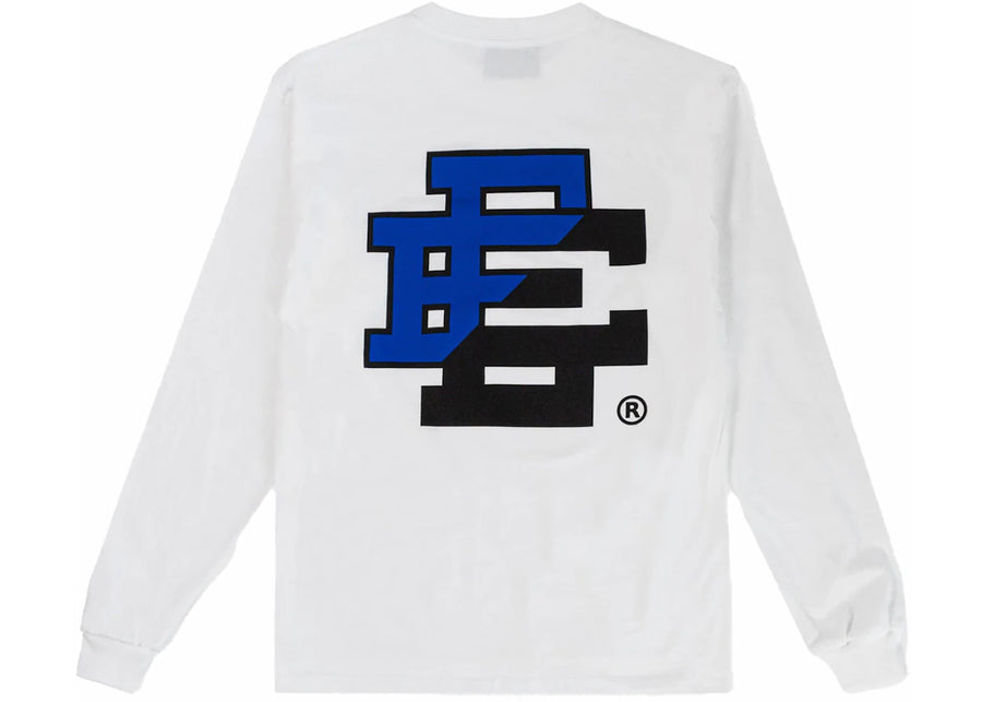 T-shirt à manches longues Eric Emanuel EE blanc/bleu/noir