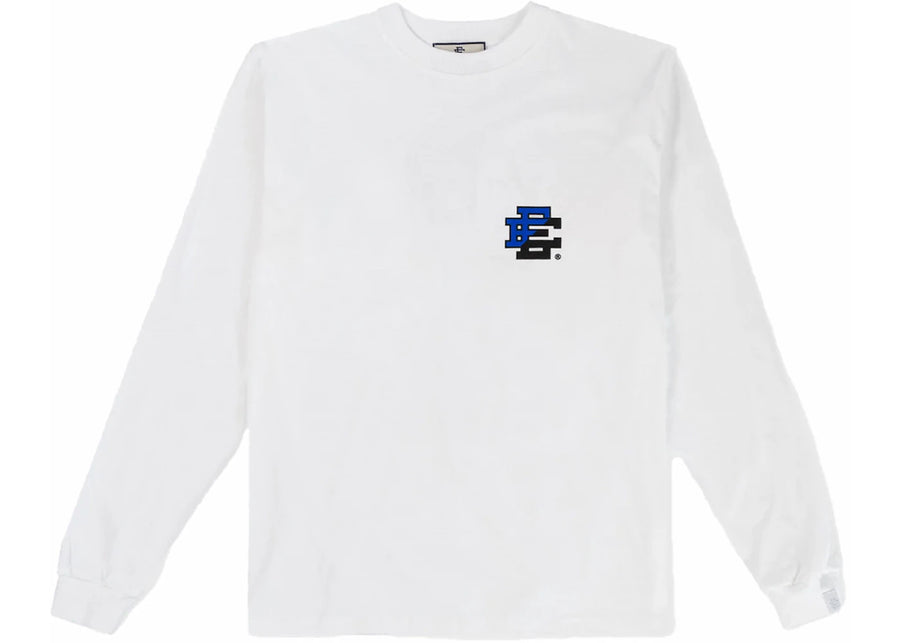 T-shirt à manches longues Eric Emanuel EE blanc/bleu/noir