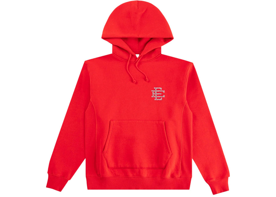 Sweat à capuche Eric Emanuel EE Swarovski rouge/Swarovski