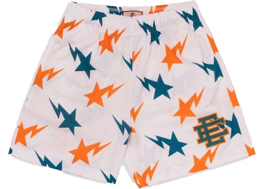 Eric Emanuel x BAPE Miami Basic Short White/Teal/Orange