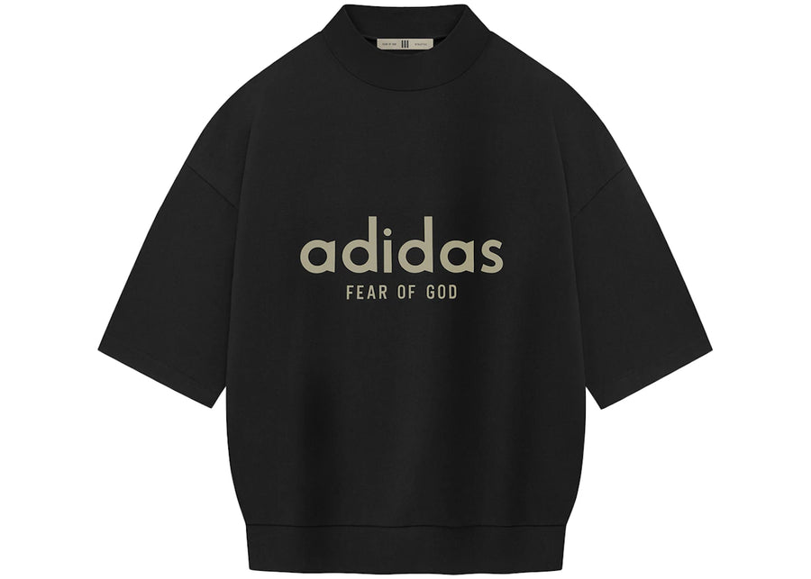 Fear of God Athletics Heavy Jersey 3/4 Mock Tee Black