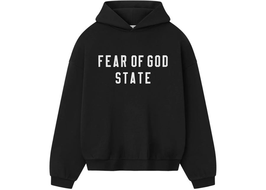 Fear of God Essentials 90's Fleece Hoodie Jet Black