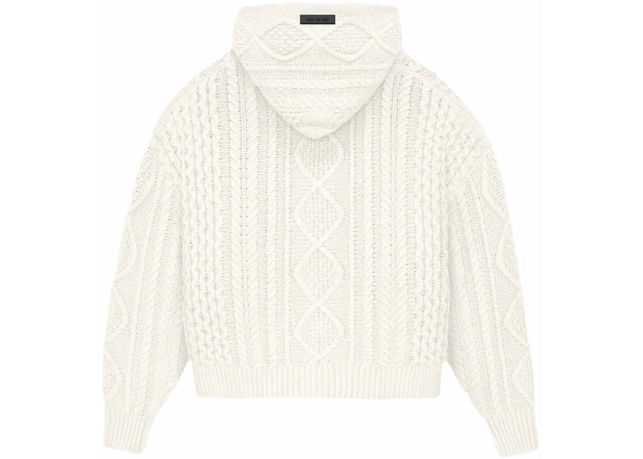 Sweat à capuche en maille torsadée Fear of God Essentials Cloud Dancer