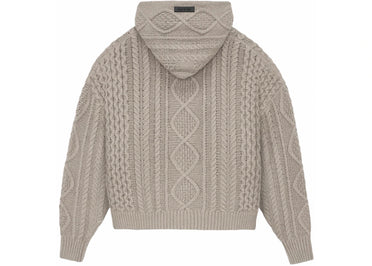 Fear of God Essentials Cable Knit Hoodie Core Heather