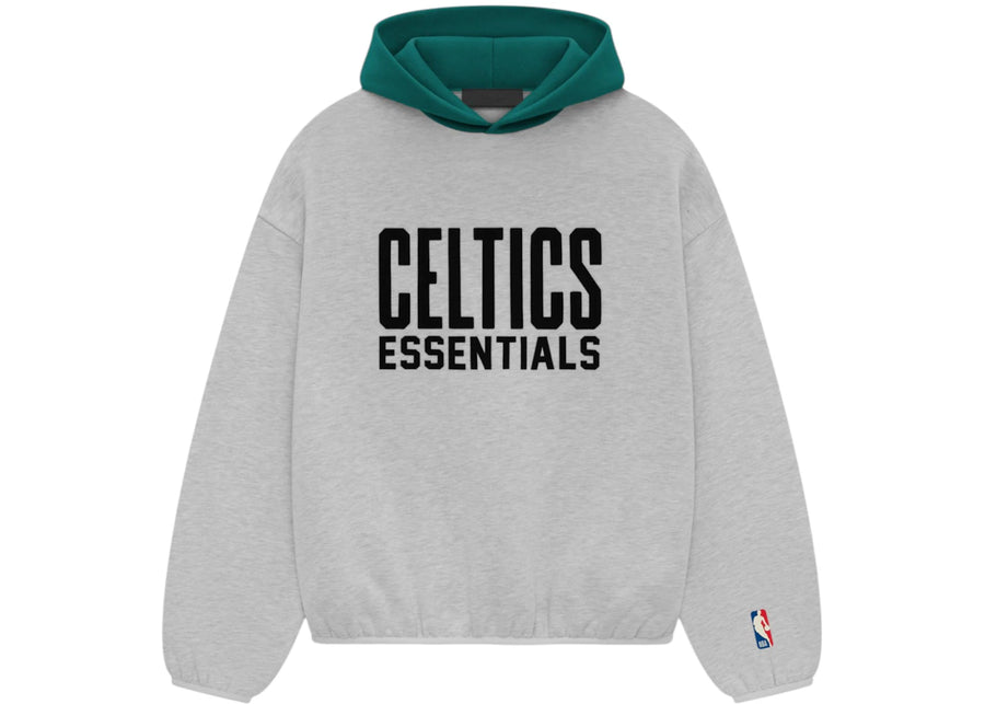 Sweat à capuche Fear of God Essentials Celtics, gris clair chiné