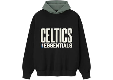Fear of God Essentials Celtics Sport Hoodie Black/Balsam Green