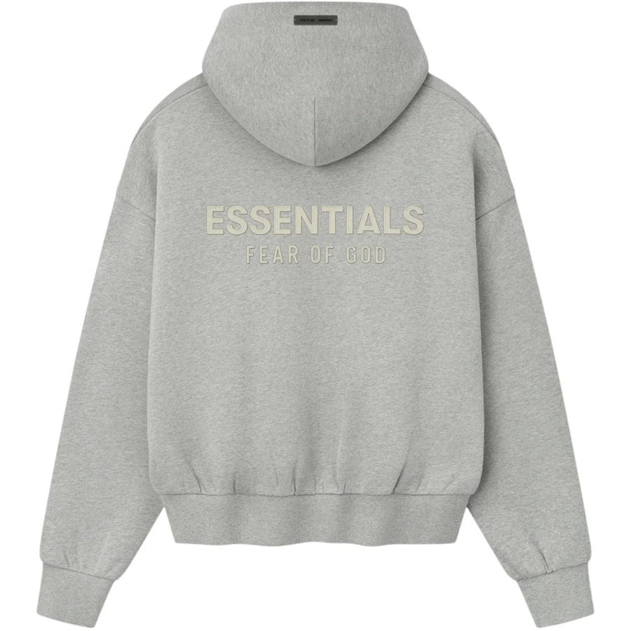 Sweat à capuche polaire classique Fear of God Essentials, couleur gris béton chiné