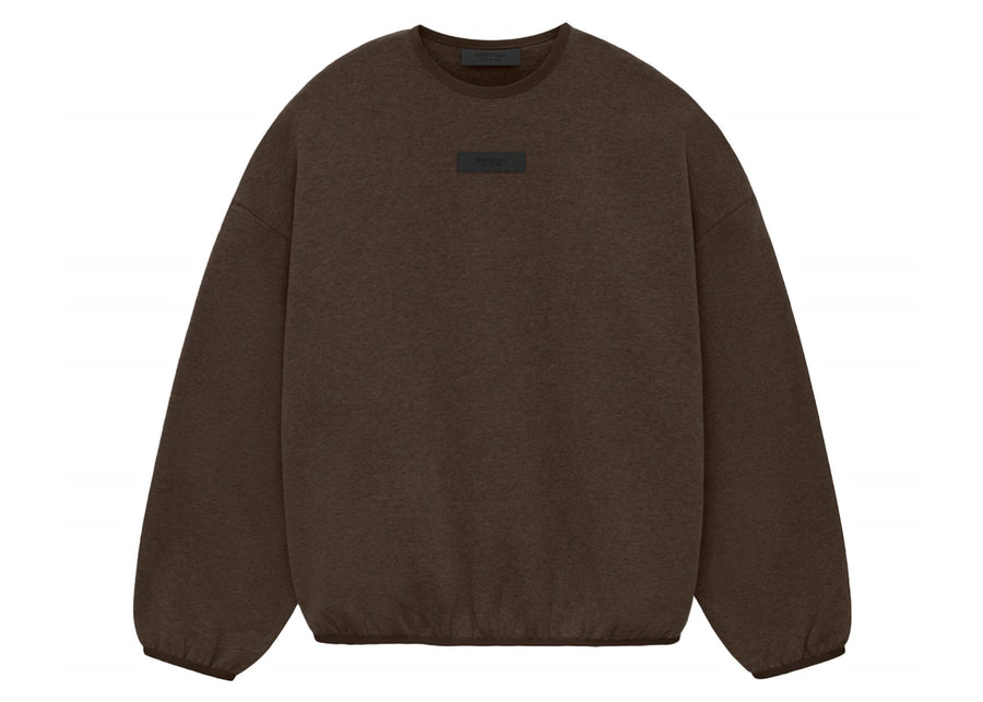 Sweat-shirt à col rond Fear of God Essentials Core Collection, couleur bois chiné