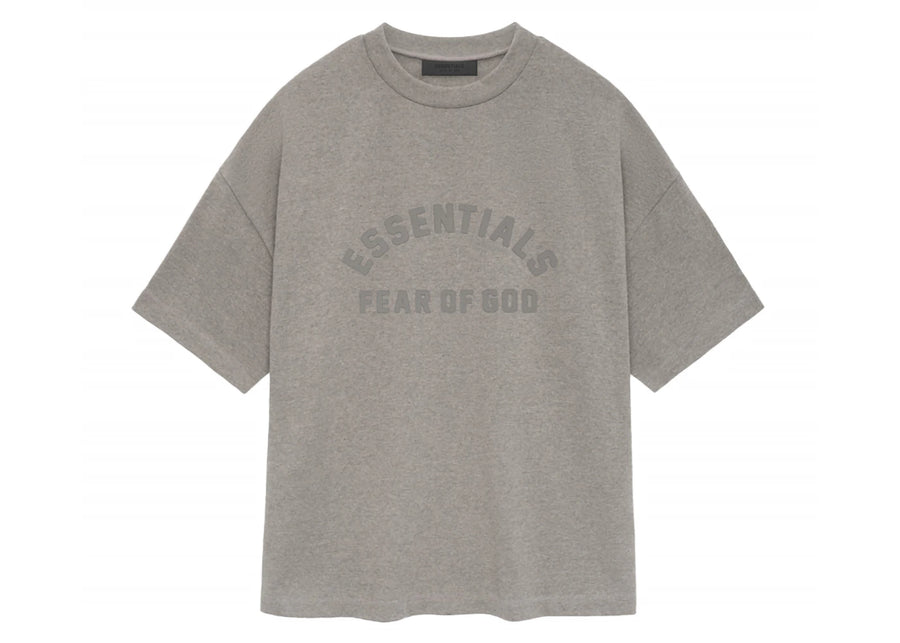 T-shirt à manches courtes épais Fear of God Essentials Core Collection, gris chiné