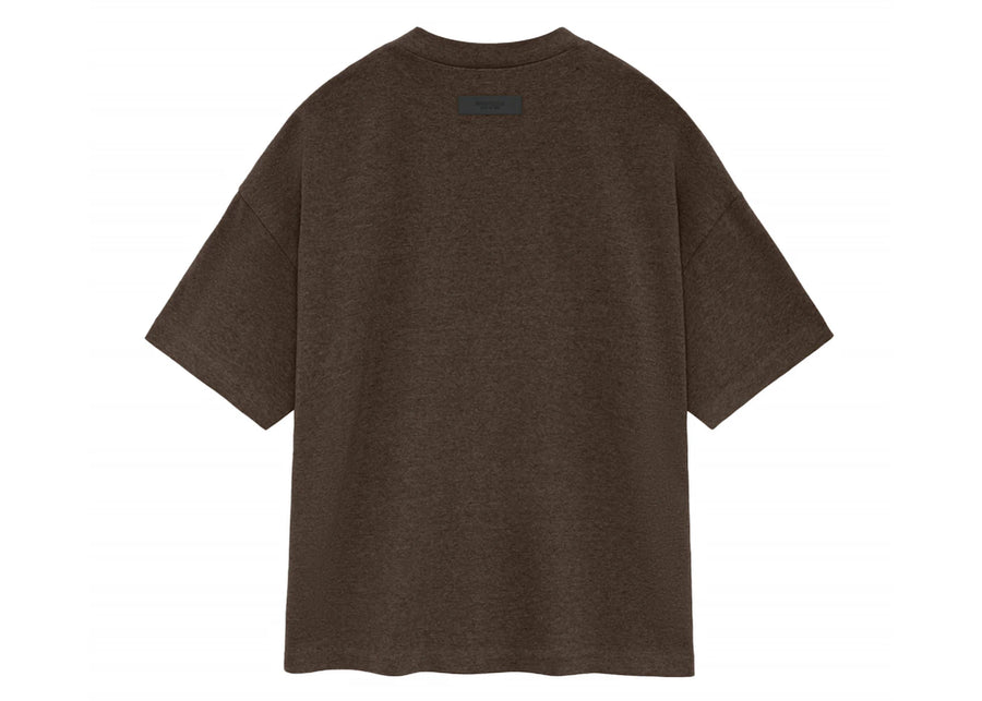 T-shirt à manches courtes épais Fear of God Essentials Core Collection, couleur bois chiné