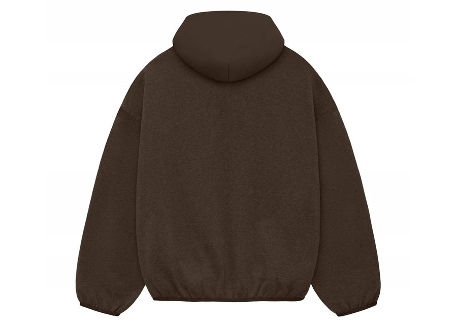 Sweat à capuche en polaire nylon Fear of God Essentials Core Collection, coloris bois chiné.