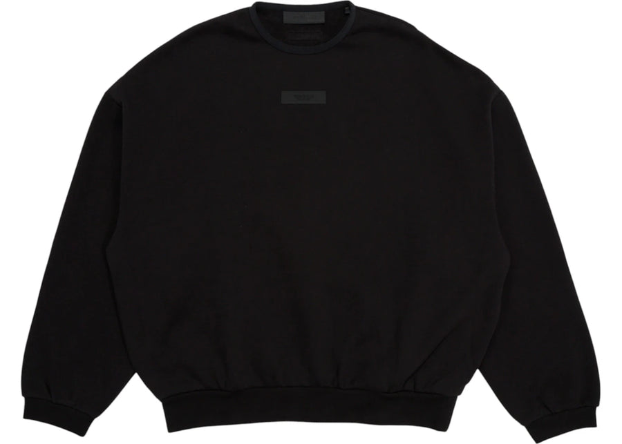 Sweat-shirt à col rond Fear of God Essentials (SS24) Noir de jais