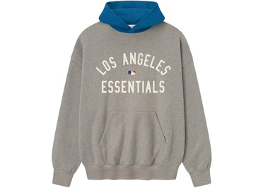 Fear of God Essentials Dodgers Sport Hoodie Concrete Heather/Blue Sapphire