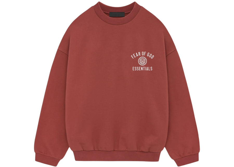 Pull en polaire Fear of God Essentials, couleur cramoisi