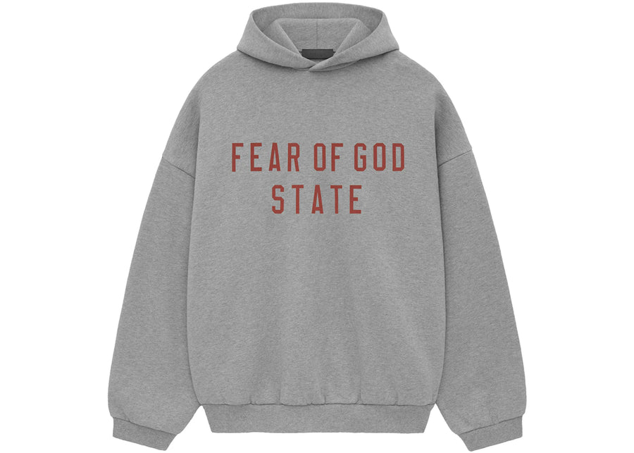 Sweat à capuche polaire Fear of God Essentials II, gris foncé chiné