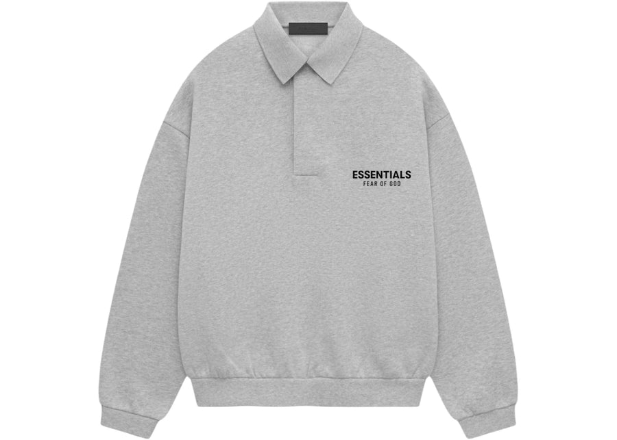 Polo polaire Fear of God Essentials, gris chiné clair