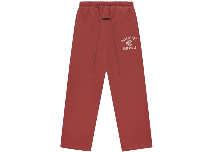 Pantalon de survêtement décontracté en polaire Fear of God Essentials, couleur cramoisi