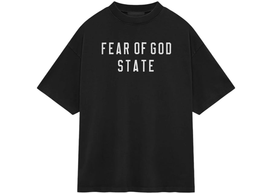T-shirt à col rond épais noir Fear of God Essentials