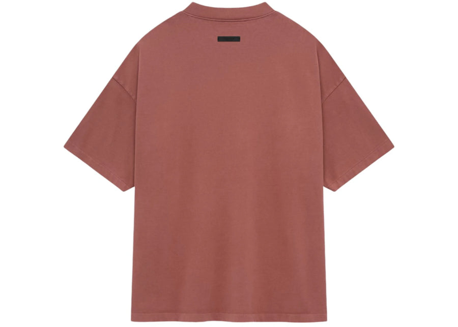 T-shirt à col rond épais Fear of God Essentials, couleur cramoisi