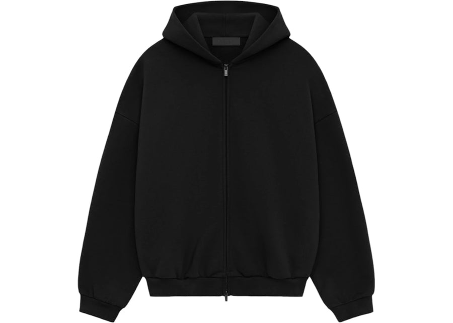 Sweat à capuche zippé en polaire épaisse Fear of God Essentials noir