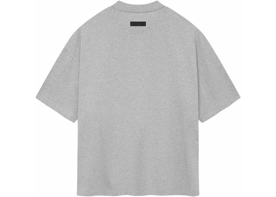 T-shirt à col rond en jersey épais Fear of God Essentials, gris chiné clair