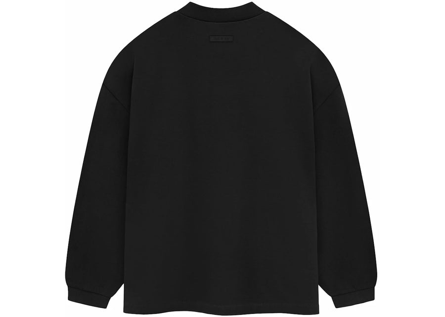 T-shirt à manches longues en jersey épais Fear of God Essentials, noir de jais
