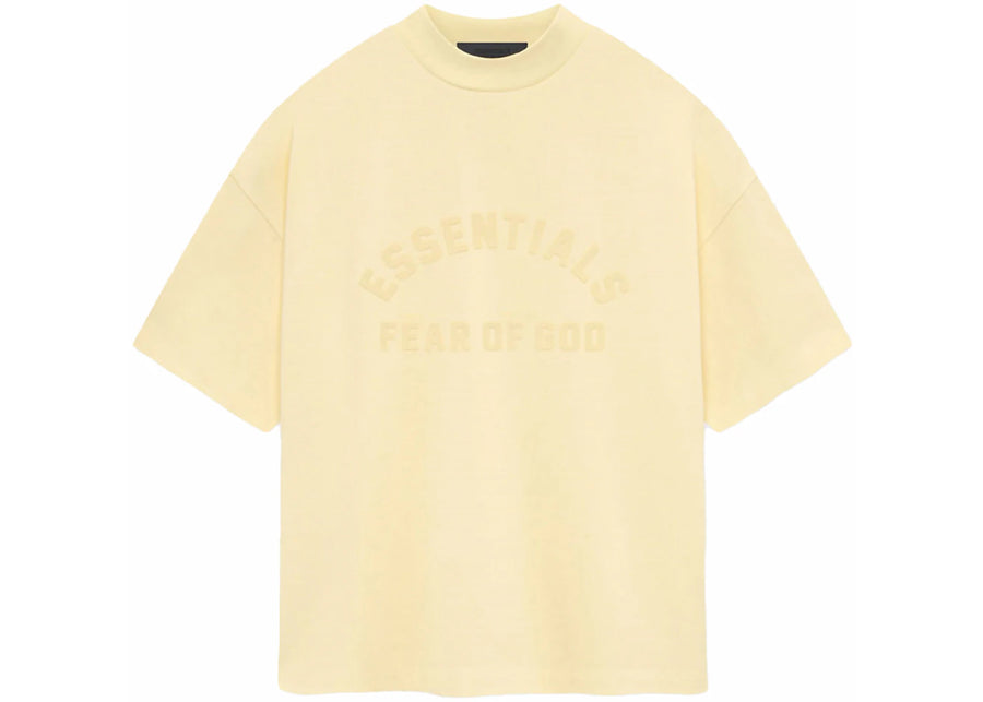 T-shirt manches courtes en jersey épais Fear of God Essentials, jaune jardin