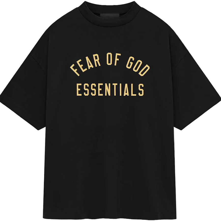 T-shirt noir Fear of God Essentials à col rond