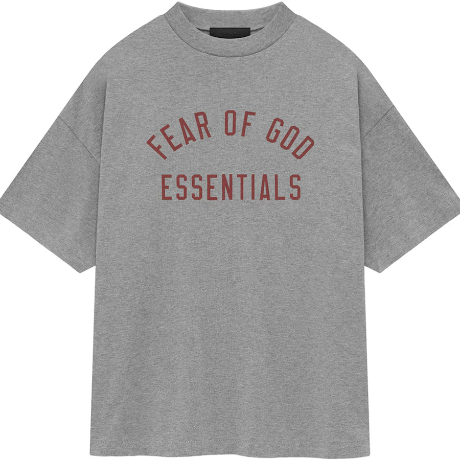 T-shirt Fear of God Essentials à col rond, gris foncé chiné