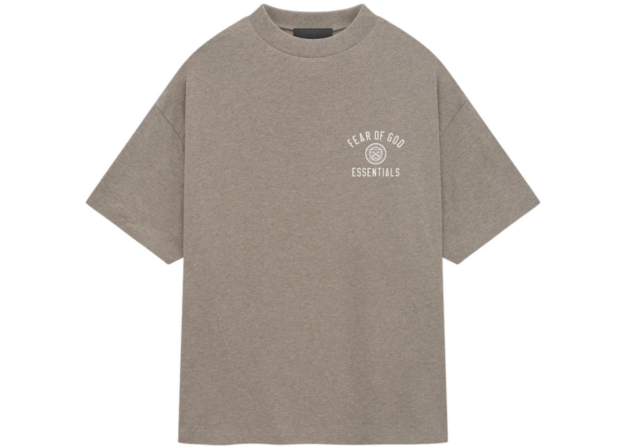 T-shirt à col rond Fear of God Essentials en jersey gris chiné
