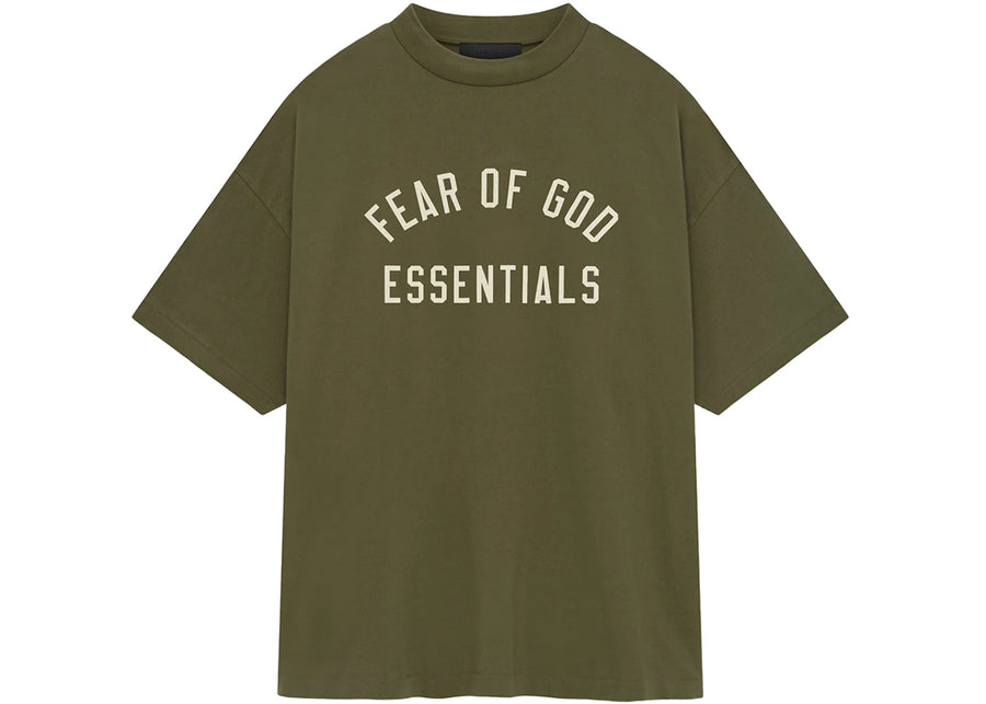 T-shirt à col rond Fear of God Essentials Jersey militaire